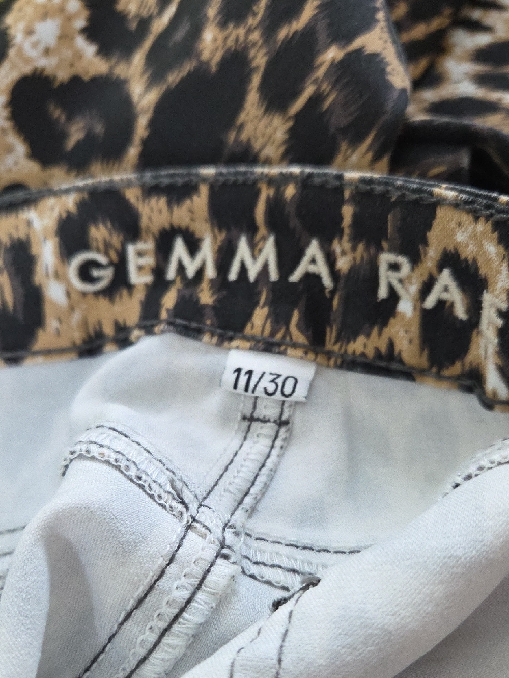 GAMMA RAY Sz 11/30 Leopard Print Wide-Leg Womens Pants Brown Black White NWT$48 - Picture 14 of 16